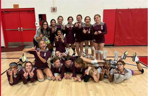 2022 Middle School 8th grade Girls Volleyball Champions